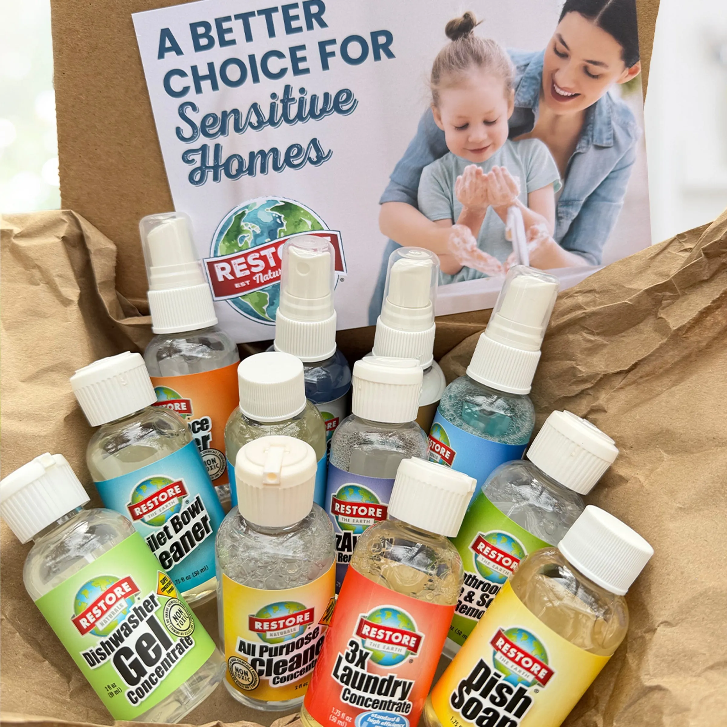 The Restore Naturals sample pack: twelve 2 oz bottles